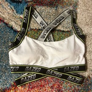 Forever 21, strappy graphic sports bra, worn once, very comfortable